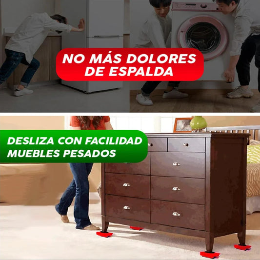 ELEVADOR DE MUEBLES CON RODILLO
