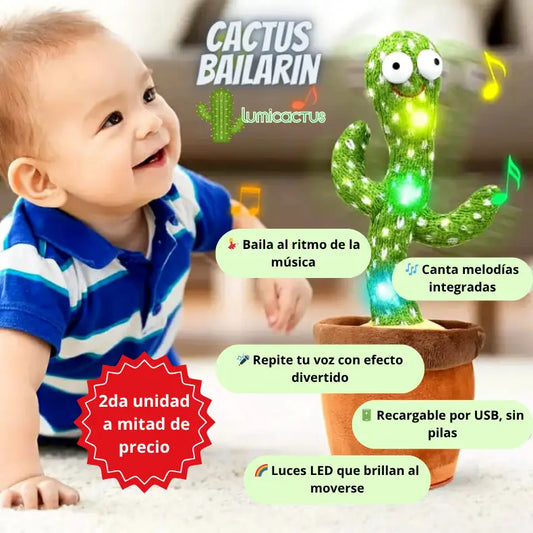 LumiCactus — Cactus Bailarín con Luz y Voz Divertida- ENVIO GRATIS