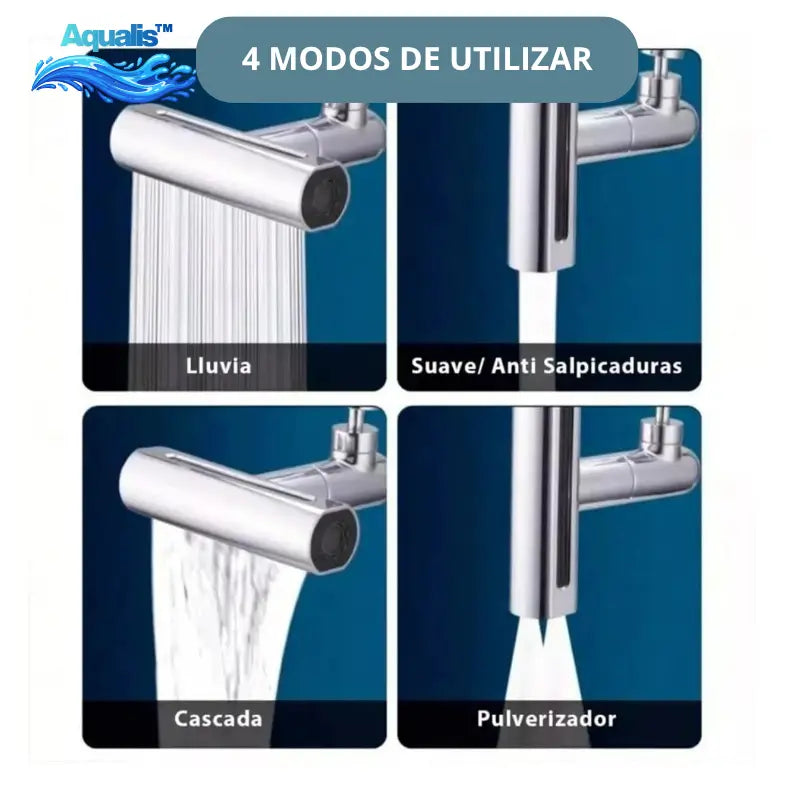 Aqualis™- Grifo Acrobático 4 Modos