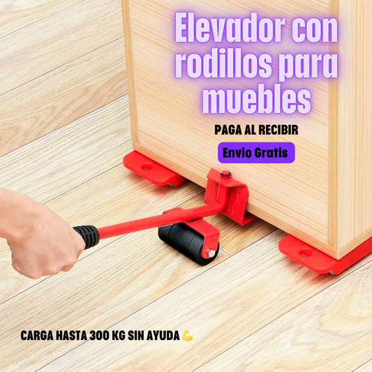 ELEVADOR DE MUEBLES CON RODILLO